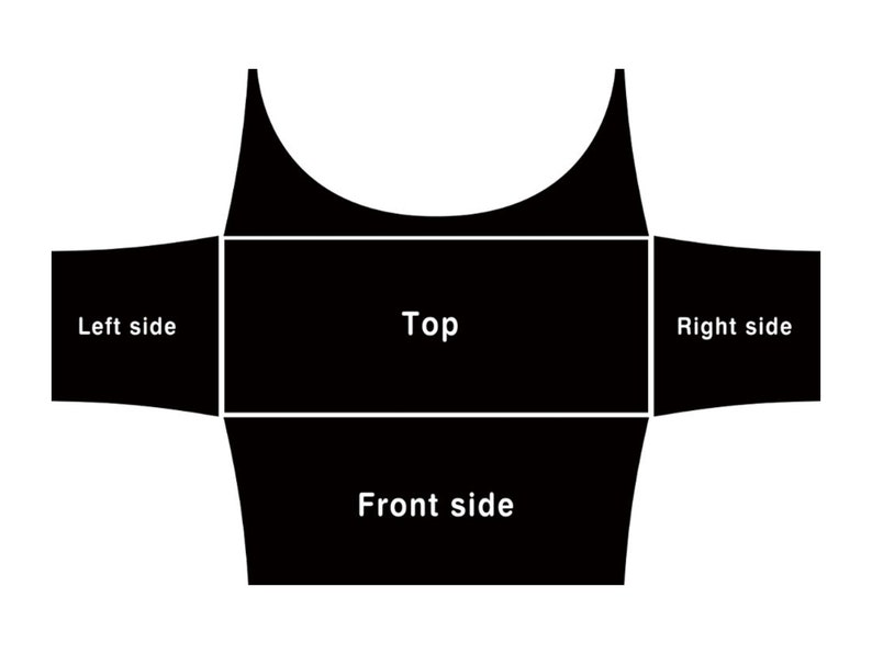 May include: Diagram of a box with labels for the top, front, left side, and right side.