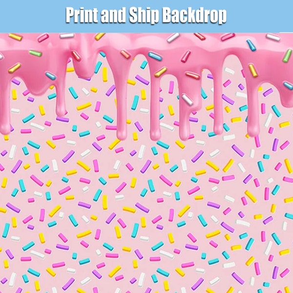 Donut Party Backdrop,Donut Backdrop,Donut Banner,Donut Birthday Backdrop,Baby Photography Background Photo Studio Kid Pink Girl Mini Session