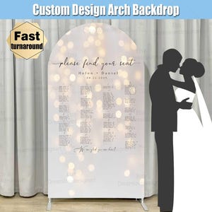 Wedding Seating Chart Large Custom Signs Arch Backdrop Cover Stand Alphabetical Seat Sign Party Custom Arched Wall Panels Wedding Table Plan