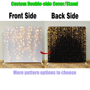 Photobooth Square Backdrop Studio Custom Cover Stand Bokeh Silver Wall Party Photography Background Birthday Wedding 360 Photo Booth Banner