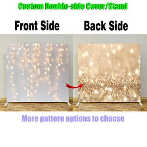 Photobooth Square Backdrop Studio Custom Cover Stand Bokeh Silver Wall Party Photography Background Birthday Wedding 360 Photo Booth Banner