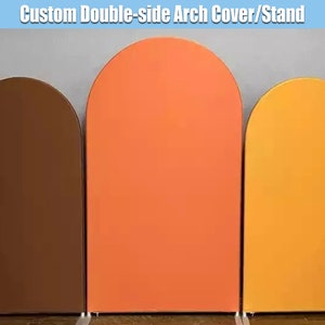 Arch Chiara Backdrop Cover Arched Stand Brown Orange Yellow Custom Bridal Baby Shower Party Balloons Arch Wall Panels Photo Birthday Wedding