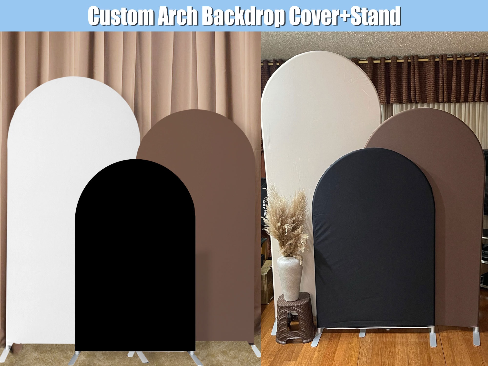 Custom Arched Backdrop Arch Stand Frame Double-sided Fabric