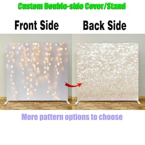 Photobooth Square Backdrop Studio Custom Cover Stand Bokeh Silver Wall Party Photography Background Birthday Wedding 360 Photo Booth Banner