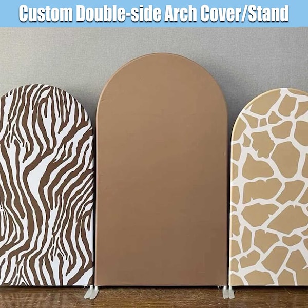 Leopard Pattern Arch Backdrop Cover Custom Animals Texture Jungle Safari Birthday Baby Shower Balloons Arch Chiara Wall Panels Bridal Photo