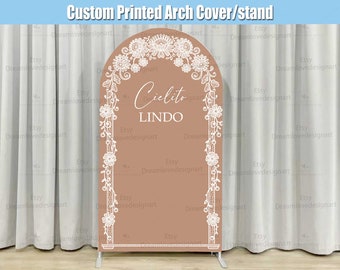 Cielito Lindo Baby Shower Arch Backdrop Cover Stand Boho Baby Girl Shower Party Custom Terracotta Talavera Arched Chiara Wall Panels G344