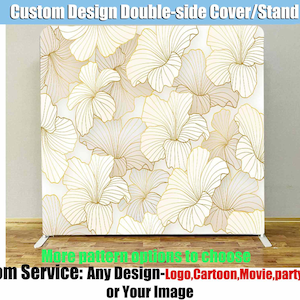 Photo Booth Square Backdrop Pillowcase Tension Cover Studio Gold Abstract Custom Cover Stand 360 Photobooth Wall Party Photography Birthday