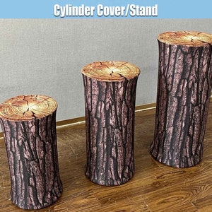 Arbre en bois Housses de protection pour plinthes Housses de piédestal pour table Tissu extensible Tissu élastique Housses de protection pour chambre Décorations Fournitures