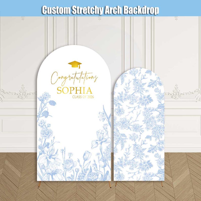 2026 Graduation Arch Backdrop Cover Class of 2026 Cover Stand Custom ...