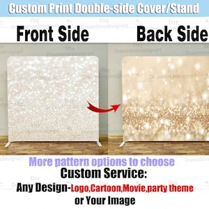 Photo Booth Square Backdrop Studio Gold Bokeh Glitter Custom Cover Stand 360 Photobooth Wall Party Photography Background Birthday Shower