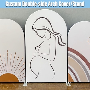 Baby Shower Arch Backdrop Cover Stand Custom Oh Baby Shower Balloons Arch Garland White Chiara Wall Panels Boy Girl Gender Reveal Photo