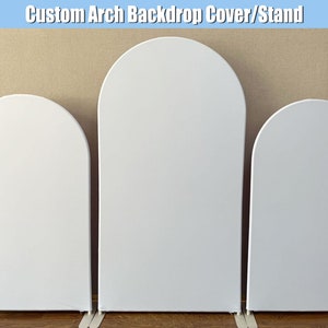 White Arch Backdrop Stand Frame Double-sided Fabric Stretchy Cover Elastic Arched Chiara Wall Panel Party Photo Birthday Shower Wedding