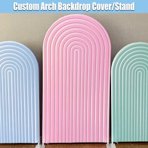 Groovy Arch Backdrop Ripple Cover Custom Pink Blue Baby Shower Arched Balloons Arch Party Arch Panels Bridal Shower Birthday Photo B005