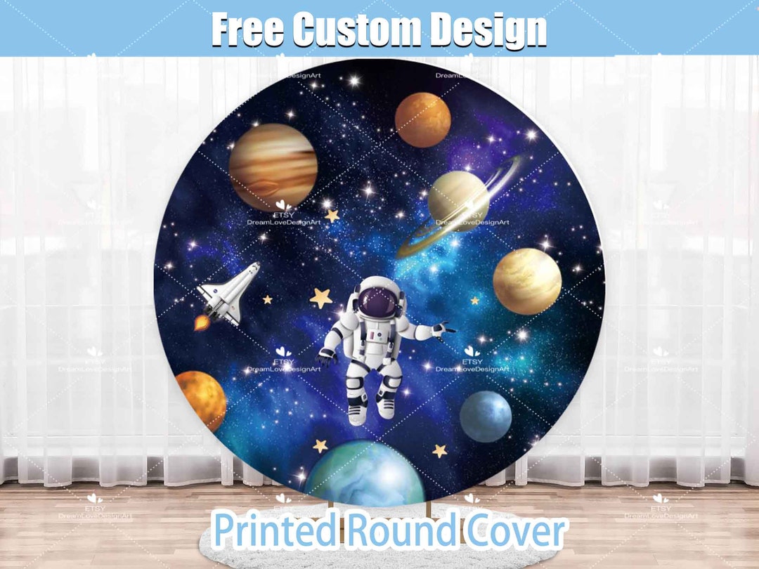 Astronaut Arch Cover 7.2FT - Double-Sided Spandex Party Backdrop For Birthday Decor