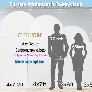4x7ft 7.2ft Custom Arch Backdrop Cover Stretchy Fabric Stand Personalized Chiara Arched Wall Panels Baby Bridal Shower Birthday Party