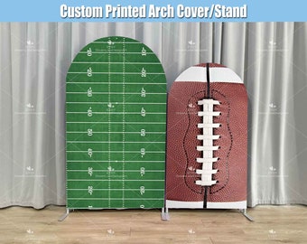 Football Birthday Arch Backdrop Cover Stand Baby Boy One 1st 2nd Birthday Game Time Sports Party Metal Chiara Wall Panels Arched G137