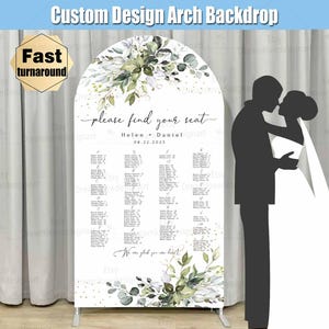 Wedding Seating Chart Large Custom Signs Arch Backdrop Cover Stand Alphabetical Seat Sign Party Custom Arched Wall Panels Wedding Table Plan