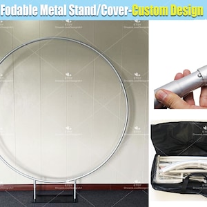 6.5ft 7ft Round Stand Frame Balloon 2m Circle Arch Stand Balloons Garland Round Backdrop Cover Metal Stand Frame Birthday Showe Party Decor
