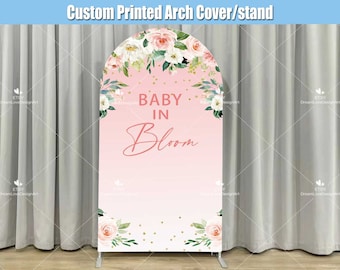 Floral Arch Backdrop Cover with Stand – Baby in Bloom Party