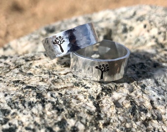 Joshua Tree Desert Hand Stamped Adjustable Ring