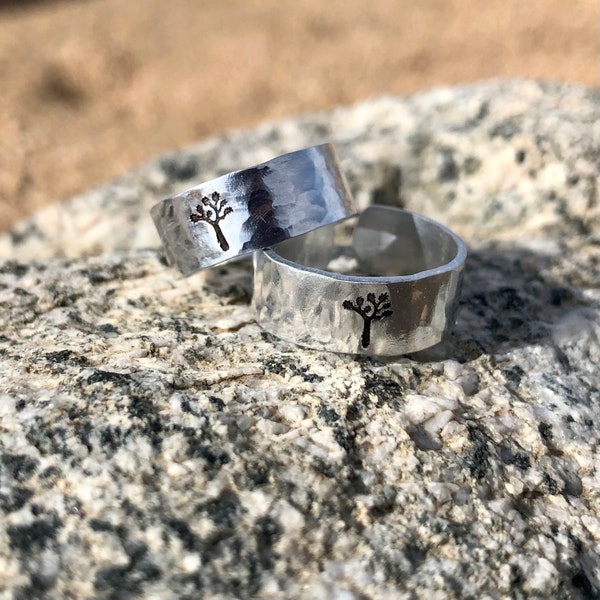Joshua Tree Desert Hand Stamped Adjustable Ring