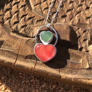 Two Hearts Handmade Necklace Sterling Silver 925
