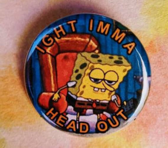 Spongebob One Eternity Later Pin back Button Size 1.25