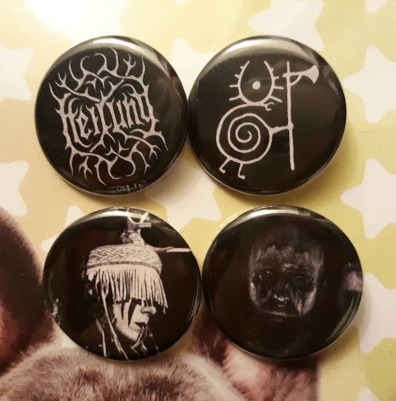 Heilung Nordic Folk Band 4 Button Pin Set Size 1.25