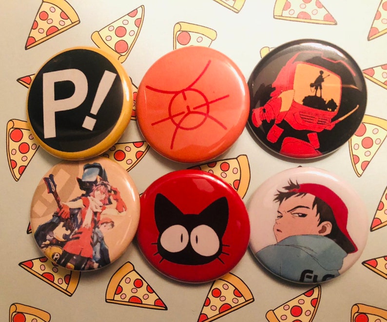 FLCL Fooly Cooly Naota Haruko Atomsk Button Pin Badges 1.25 | Etsy