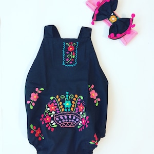 0-6mo Baby Mexicaanse Romper Zwart