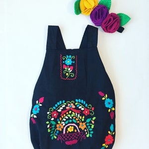 6/9mo Baby Mexicaanse Romper Zwart