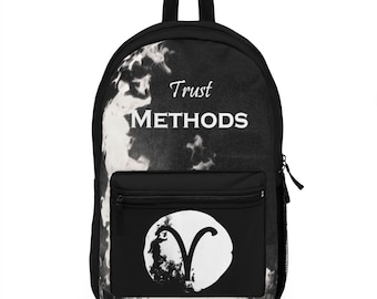 Trust Methods Zodiac Fire Sign Aries Back to School Backpack Bag Black