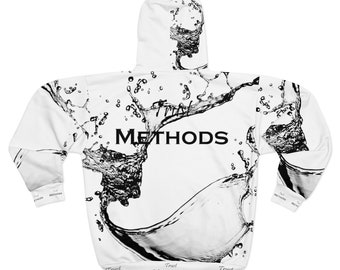 Métodos de confianza DELUXE Water Sign Zip Up Hoodie Blanco