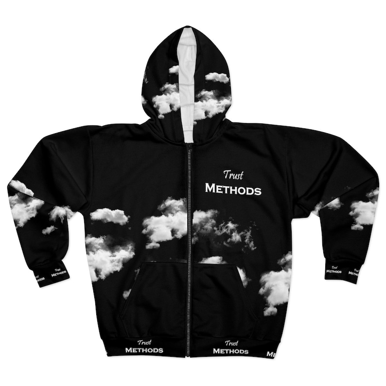 Métodos de confianza DELUXE Signo de Tierra Taurus Zip Up Sudadera con capucha Negro imagen 2