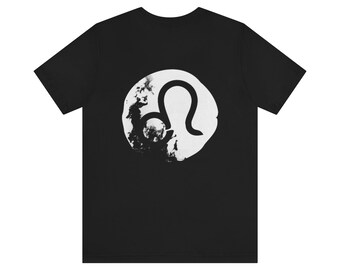 Camiseta del zodiaco Leo: Camiseta de algodón grueso del signo de fuego