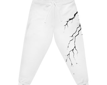 Trust Methods Zodiac Earth Sign Lightning Unisex Athletic Joggers White