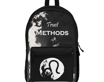 Trust Methods Zodiac Fire Sign Leo Back to School Backpack Bag Black