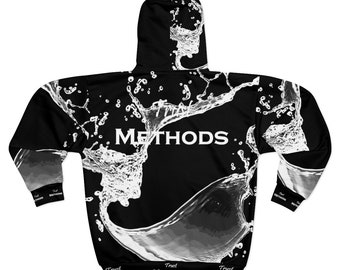 Métodos de confianza DELUXE Water Sign Zip Up Hoodie Black