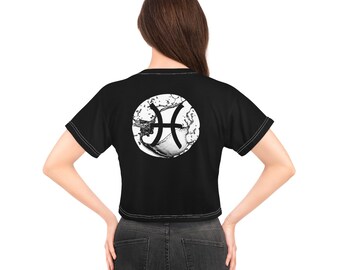 Métodos de confianza Signo de agua del zodiaco Piscis Splash Women's Crop Tee