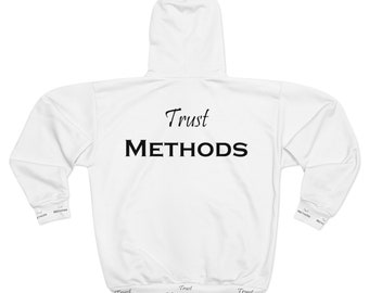 Métodos de confianza Marca DELUXE Zip Up Sudadera con capucha blanca