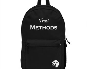 Trust Methods Zodiac Fire Sign Aries Back to School Backpack Bag Black