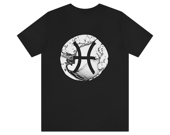 Camiseta unisex de algodón grueso con el signo de agua de Piscis