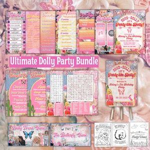 Dolly Parton, Party games, Birthday Game Bundle, Adult Party Games, Birthday Bingo, Fun and Interactive Games, Adult Coloring Pages