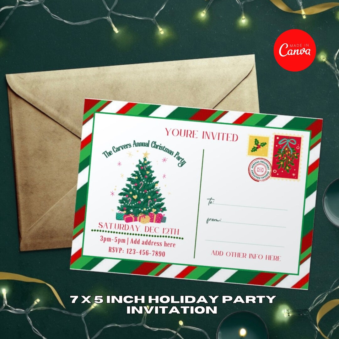 christmas-dinner-printable-invitation-christmas-postcard-christmas-card-holiday-theme-invitation-template-christmas-party-etsy