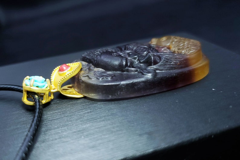 \u5929\u7136\u624b\u5de5\u96d5\u523b\u8424\u77f3\u9879\u94fe High Quality Fluorite Pendant Natural Hand Carved Carp Fish and Lotus Fluorite Pendant Necklace