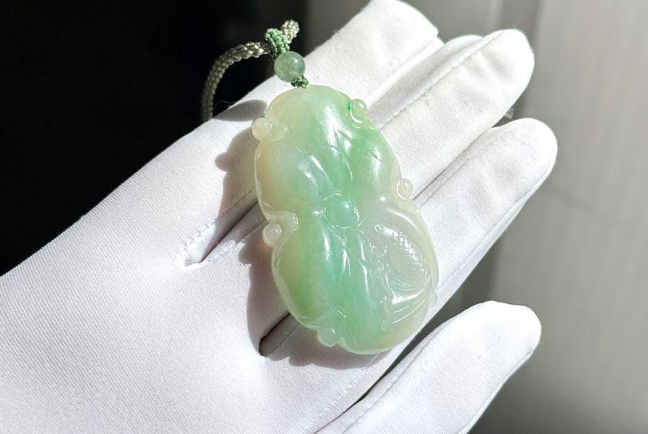 翡翠吊坠- Etsy