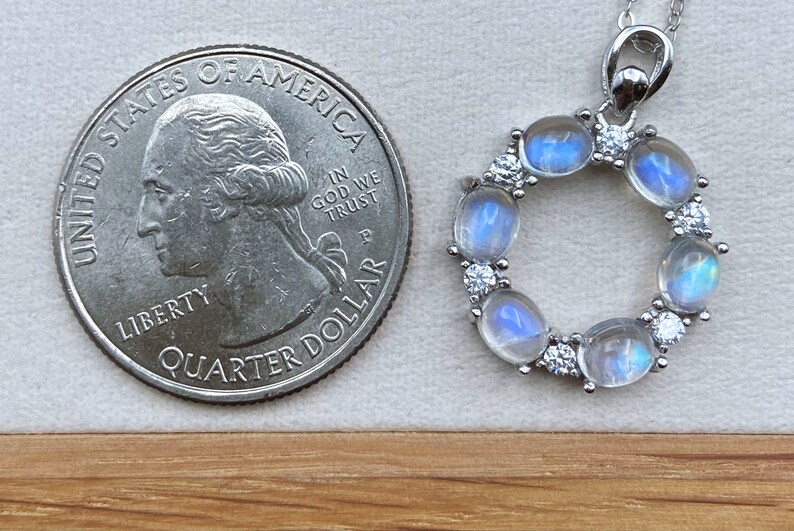 Sri Lanka Moonstone Pendant Necklace Blue Moonstones Necklace Etsy