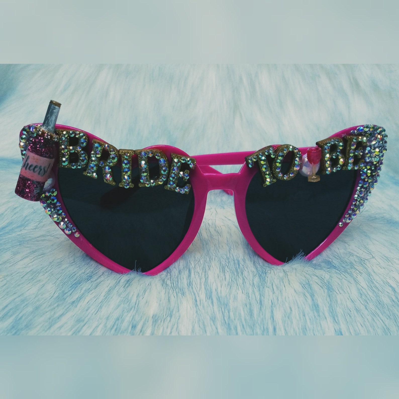Bride to Be Bachelorette Sunglasses Heart Shaped Vintage Etsy