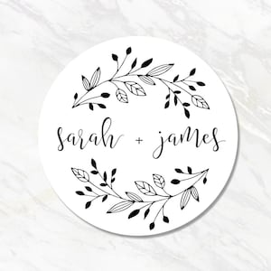 Personalized Wedding Favor Stickers - Wedding Thank You Labels - Party Favor Labels - Custom Thank You Labels #FL09
