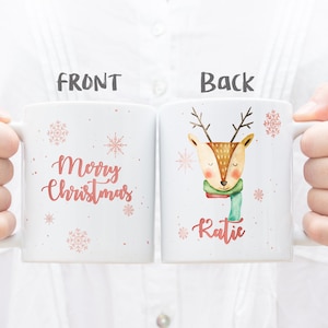 Personalized Christmas Mug, Reindeer Mug, Holiday Mug, Christmas Gift, Printed Mugs, Xmas mugs, Christmas eve mugs, Christmas mug #CRM02